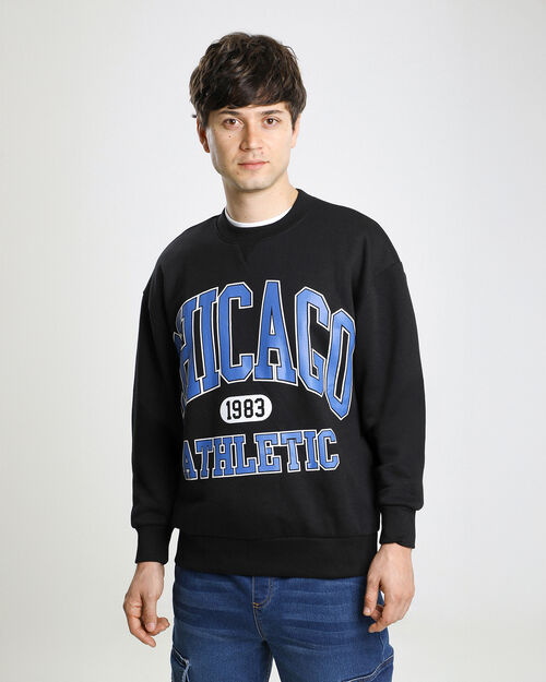 Sudadera Negra Estampada